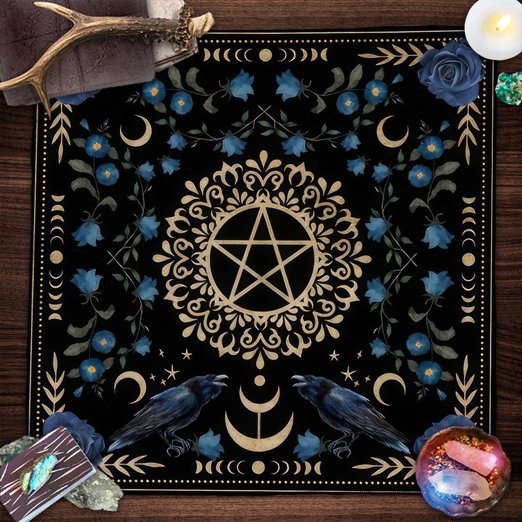 Tarots Tablecloth Divinations Table Cover Astrology Oracles Board Game Mat Square Shape Pendulums Altar Table Deck Cloth