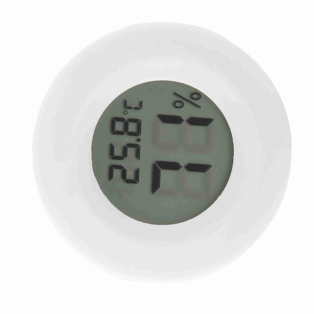   Digital LCD Thermometer Hygrometer Round Shape Temperature Humidity Meter for Reptile