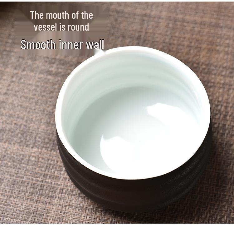 Japanese Matcha Tea Set: Ceramic Bowl, Chasen Stand, and Song Dynasty Style Tools