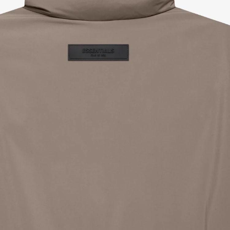 Fear of God Essentials Ss22 Half Zip Puffer Men Outerwear Desert-Taupe Gray-Brown FOG-SS22-073