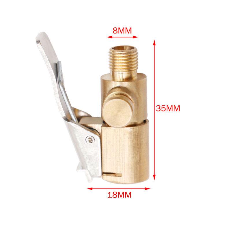 Brass Clip-on Adapter: Suction Cup Connector for Car Tire Inflatable Pumps