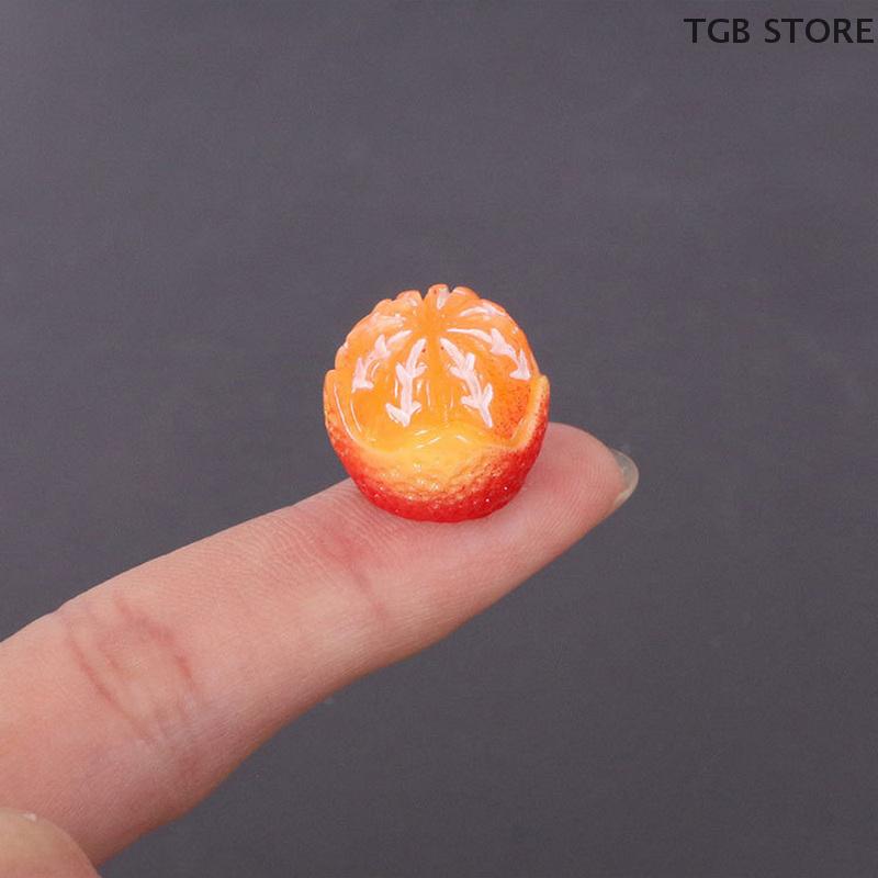 2Set Dollhouse Simulation Ice Orange Lunch Box Model Miniature Food Toys DIY Kitchen Scene Mini Ornaments Dollhouse Decoration