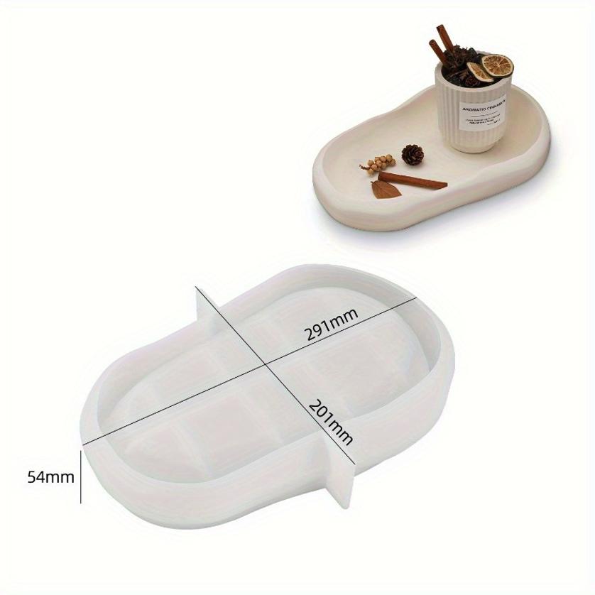 1 Pcs Irregular Oval Pallet Concrete Mold Storage Tray Home Decor Storage Tray Epoxy Resin Mold Nut Storage Plate Cement Mold