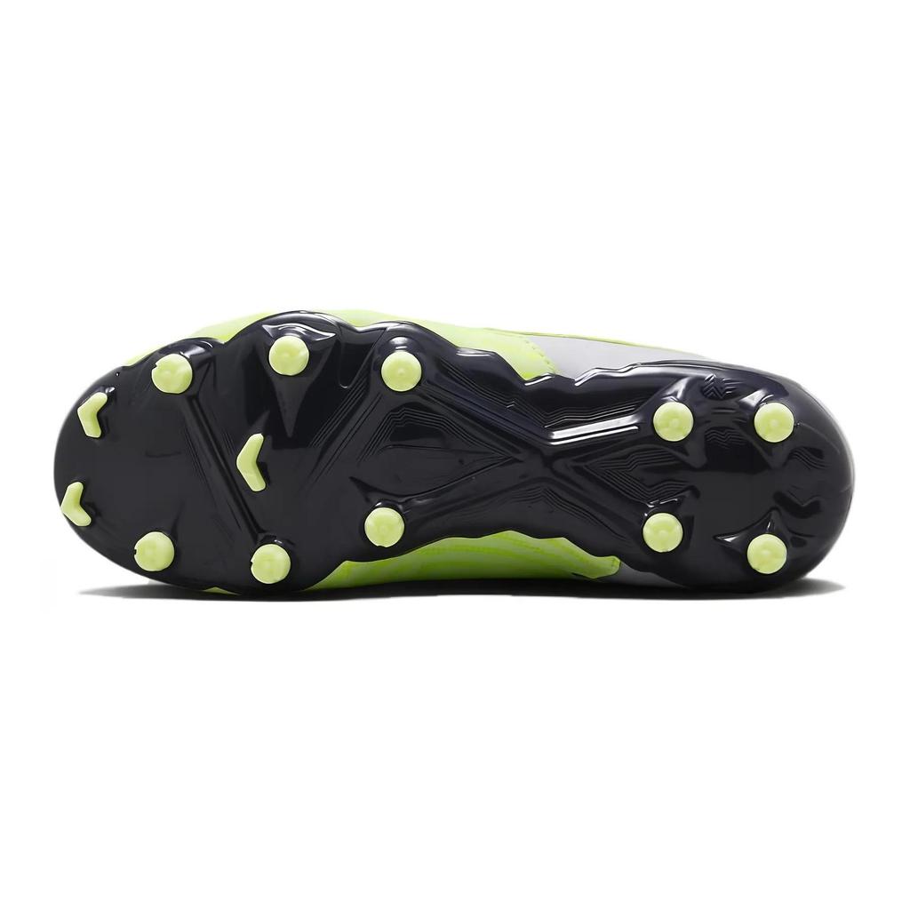 Nike Phantom DF AG Artificial Lawn Synthetic Leather Slip Resistant Low top Kids' Soccer Shoes Gray Green Kids' (Unisex) Kids' Soccer Shoes