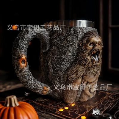 New Resin Statue, Berserk King Kong Cup, Mug, Coffee Cup, Beer Cup, Creative Gift Ornament