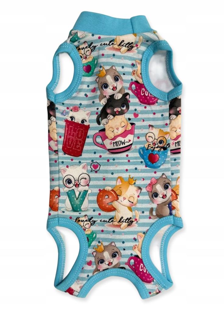 Postoperative Clothing for Cat and Dog Size Comfortable Apron Blue Cats