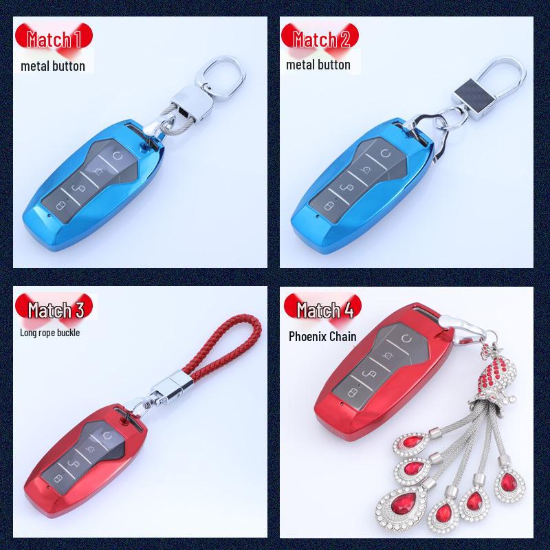 BYD Key Case Cover for Tang 2nd Gen, Song Pro, Qin Pro, and New Energy Models