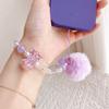 Hair Ball Beaded Phone Straps Sweet Girl Cellphone Pendant Lovely Mobile Phone Chain  Bag Pendant