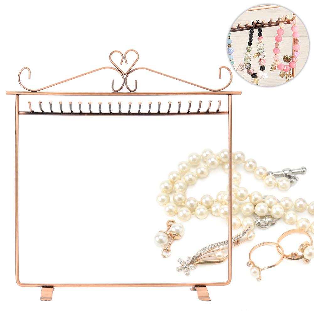 Schmuckaufsteller Halskette Armband Ohrringe Organizer Ständer mit 20 Haken