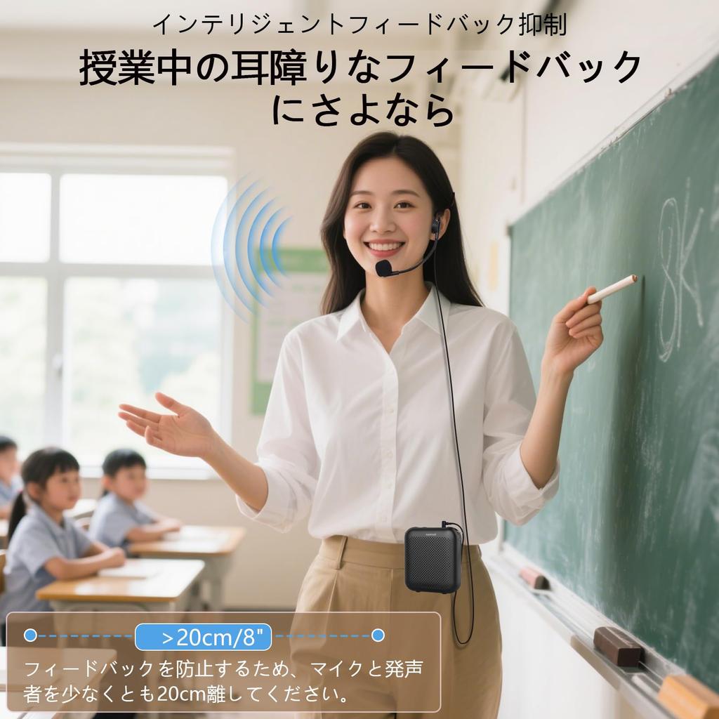 NORWII Portable Rechargeable Mini Audio Amplifier with Wired Microphone and Earphone Supports Tour and Training Headset, Teachers, Presentations,