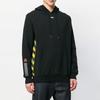 Off-White Side Yellow Caution Tape Hooded Sweatshirt Unisex Tops Black OMBB032S180030081000
