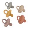 5PCS Infant Soother Pacifiers with Handle Full Silicone Newborn Baby Comfort Pacifier for Sleeping