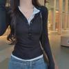 2024 Slim Fit Two-Piece Look Long-Sleeve T-Shirt for Early Autumn
