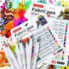 8/12 Stück Stoffmalstift, Ideal für die Verwendung auf Stoff, Accessoires und Textilien, DIY T-Shirt, Rucksack, Schuhe