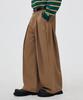 TRILLION Double Inverted Tuck Wide Pants [Beige]