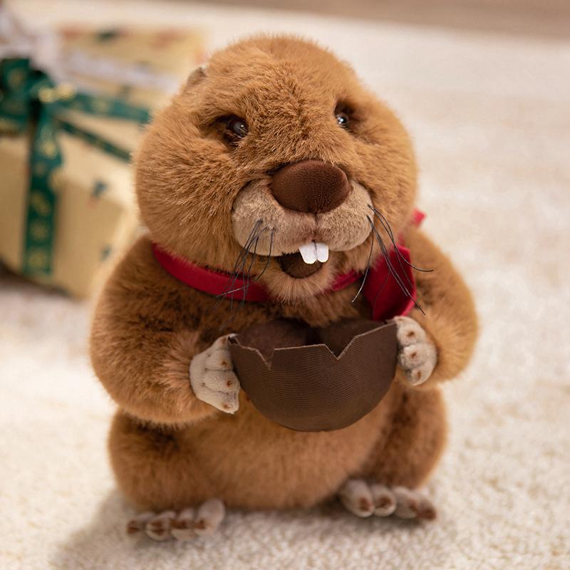 Cartoon Hot Selling Marmot Plush Doll Cute Nezha Beaver Marmot Animal Stuffed Toy Home Decoration Gift For Boys And Girls