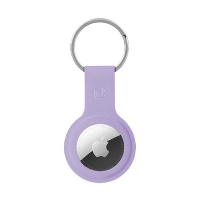 Crong Silicone Case With Key Ring - Etui Ochronne Brelok Do Apple Airtag (Fioletowy)