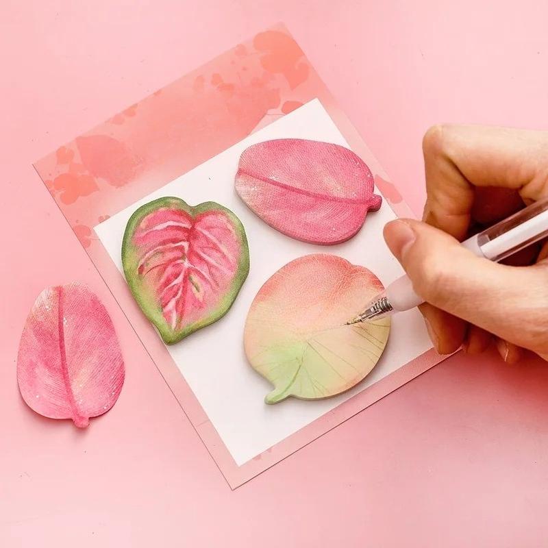 60 vellen Kawaii gekleurde blad memoblokken Eenvoudige scrapbooking sticker Schoolbenodigdheden Post plaknotities Kantoorpapier