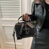 Y2k Korean Women Harajuku Vintage Gothic Black Hand Bag Female Aesthetic Elegant Punk Wallet Purse Handbags Shoulder Trend Bags