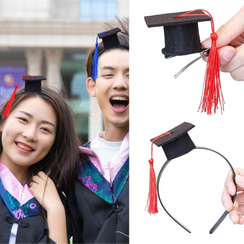 Graduation Season Hair Clip for Student Graduation Hat Hairband Party Supply