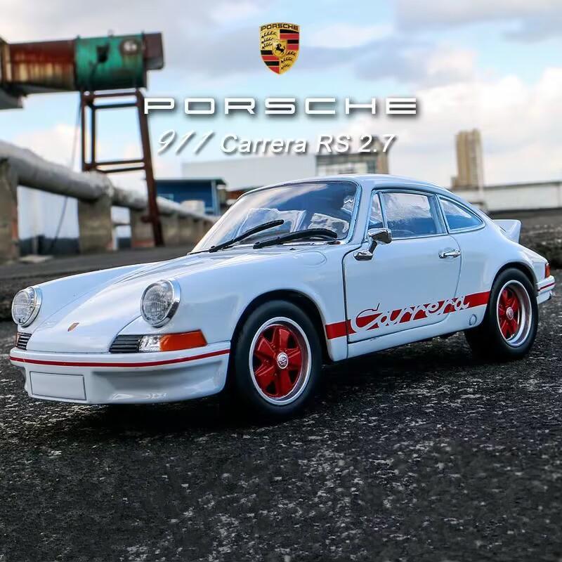 Welly 1/24 Porsche 911 Carrera RS Alaşım Spor Araba Modeli Döküm Metal Oyuncak Yarış Araçları Araba Modeli Simülasyon Çocuk Hediye