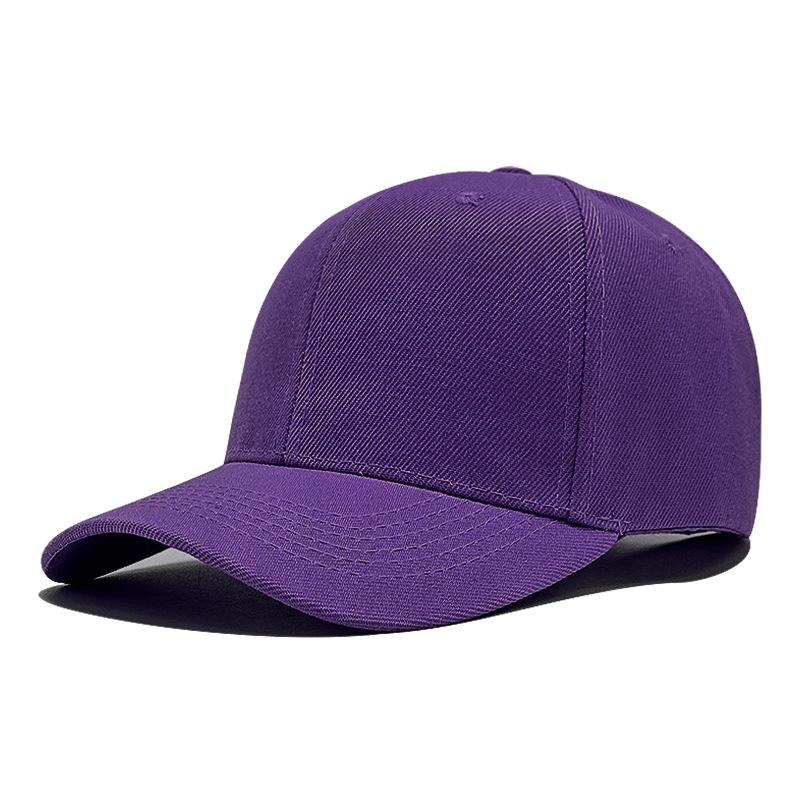 Solid color hardtop baseball cap acrylic hat hot selling versatile cap sun hat printing