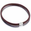 4/6/7MM Mens Brown Braided Leather Cord Stainless Steel Necklace Magnetic Clasp