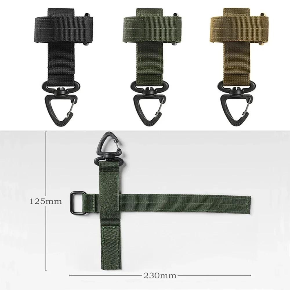 Nylon Gloves Hook Outdoor Camping Tactical Climbing Rope Holder Multi-purpose Anti-lost Hanging Buck Strap Safety Clip Belt