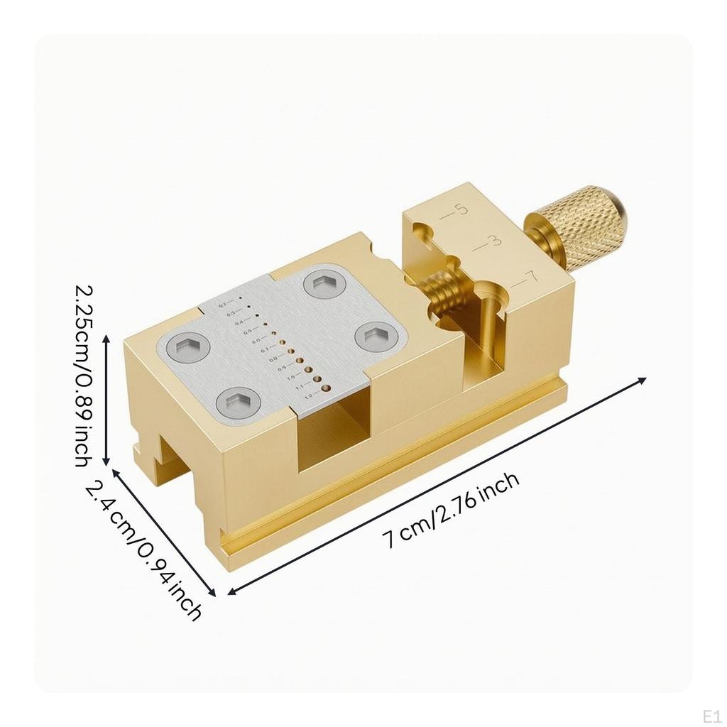 Watchmaker Vise with 11 Holes Precision Watch Repair Brass Finger Clamp for Watchmakers,