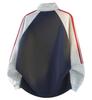 Men's Retro Three-Stripes Color Block Stand Collar Hoodie - Spring/Autumn Loose Fit Zipper Cardigan.