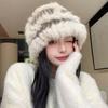Thick Knit Bucket Hat Wide Brim Winter Hat Fashion Women Headwear  Autumn Winter