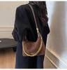 Suede Bag Women's New Fashion Chain Bag Versatile Handbag Casual Texture Retro Messenger Bag