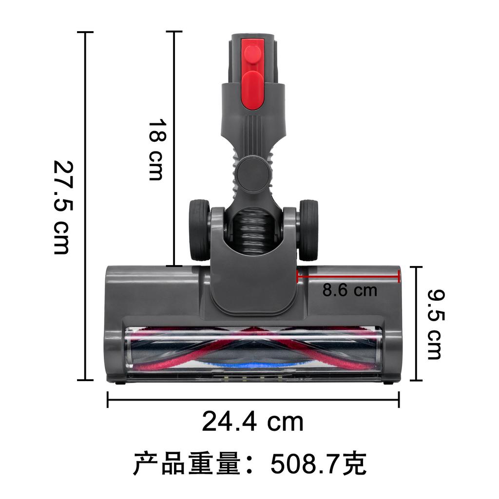 Cleaner Head Bristle Roller Brush For Dyson V7 V8 V10 V11 V15 Cordless Vacuum Attachment with LED Lights for Hardwood and Carpet