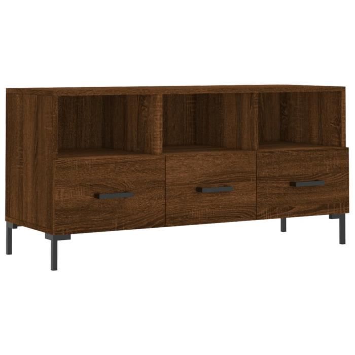 VidaXL TV Cabinet Brown Oak 102x36x50 Cm Engineered Wood 829043