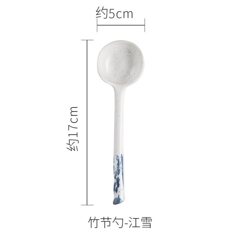 Ceramic Soup Spoon Japanese Tableware Eating Spoon Restaurant Household Soup Spoon Coffee Spoon Kitchen Cooking Utensil Tool 2