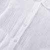 Cotton Women's Court Lantern Sleeve Women's Shirt Casual Doll Collar Cotton White Blouse