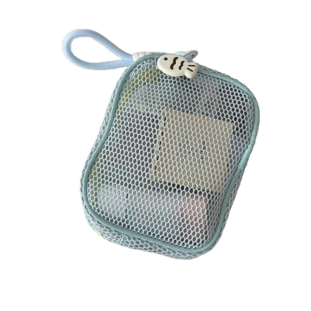 Nylon Tofu Block Mesh Makeup Bag With Large Capacity For Travel And Daily Use