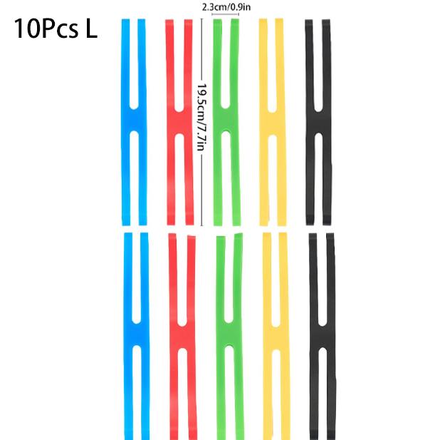 MuqiNush 5/10Pcs Silicone H-Band Rubber Bands High Elasticity Elastic Wrapping Ties Versatile for Outdoor Campingm Packing Strap