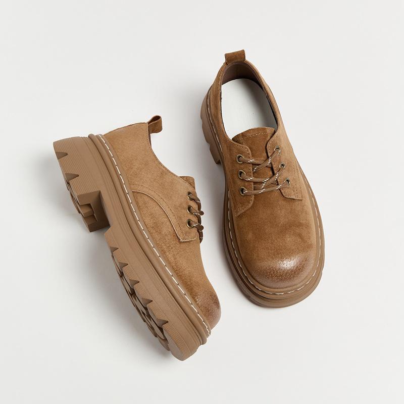 

Жіноча японська шкільна форма JK, низькі, на товстій підошві, в стилі 1461, шкіряні черевики на шнурівці 37