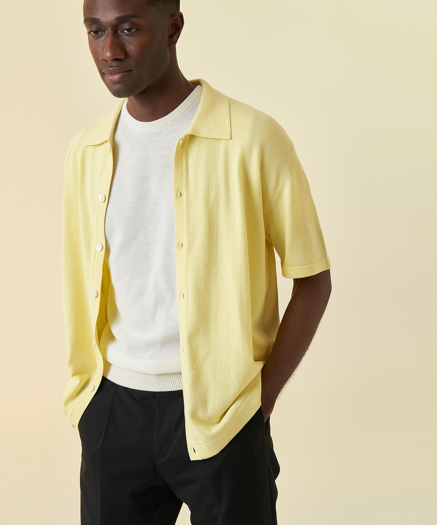 Iolo Organic Cotton Half Shirt_Lemon Yellow Lemon Yellow/M