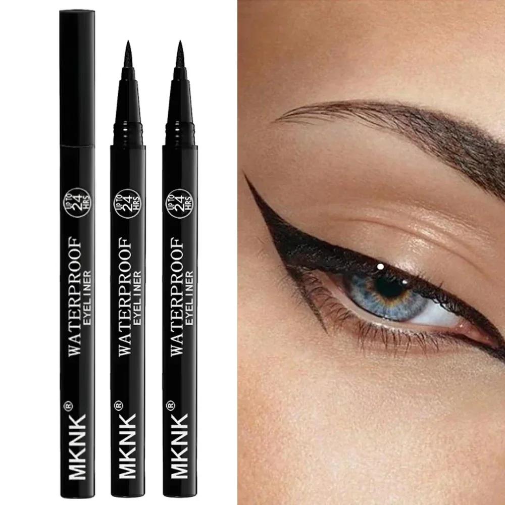 3 Adet Su Geçirmez ve Ter Geçirmez Siyah Eyeliner Kalemi - Uzun Süre Kalıcı Bulaşmaya Dayanıklı Cesur Göz Makyajı İçin, Mükemmel İçin Kolay Kaygan Formül