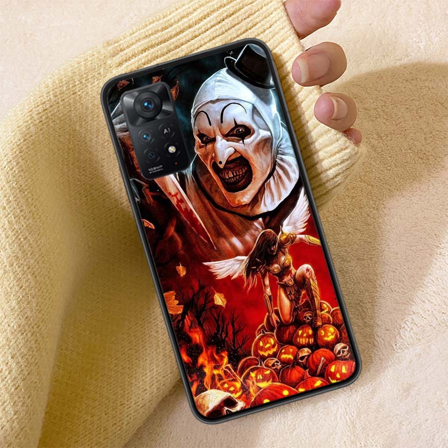 Horror Movie Terrifier Phone Case For Redmi 13C 14C Note 14 13 Pro Plus 12 12C 10A 10C 10 9A 9C 9T 9 8 8A K80 K70 Pro Cover TPU