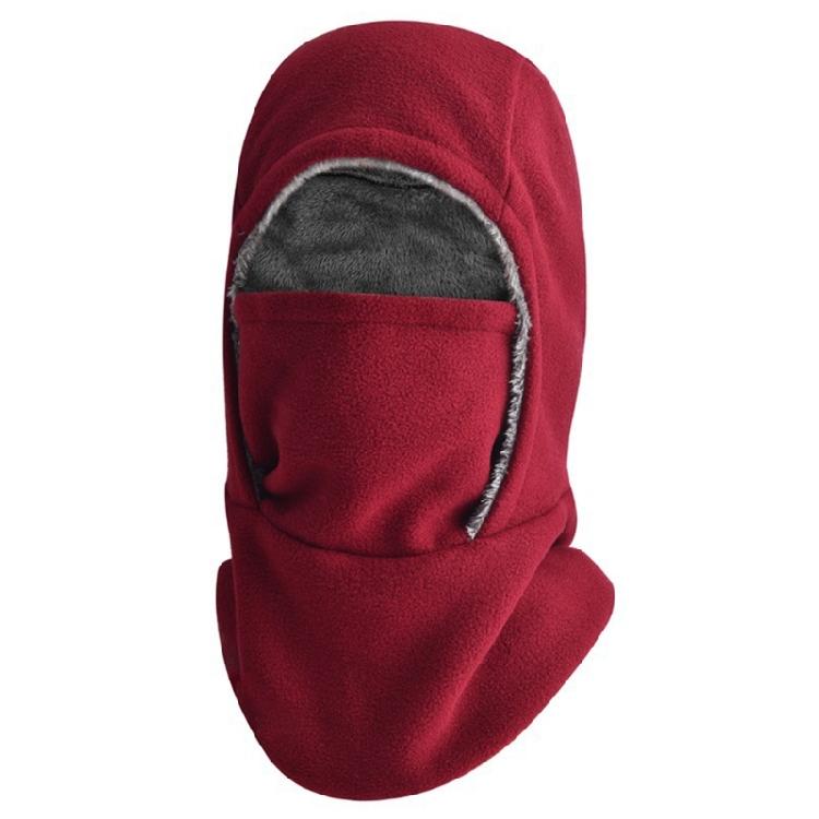Winter Face Mask Hooded Hat With Elastic Fleece Lining Design For Winter Cycling Hiking Skiining Outdoor Activity Hat