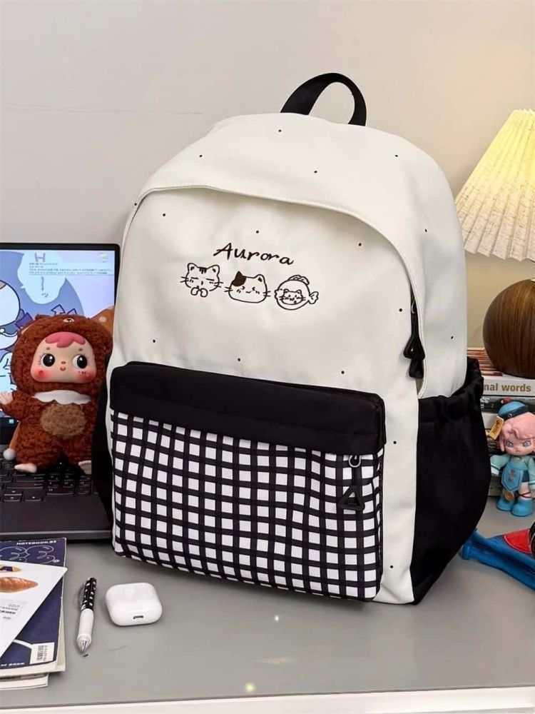 

Шикарный клетчатый школьный рюкзак: Стильный рюкзак для девочек и подростков