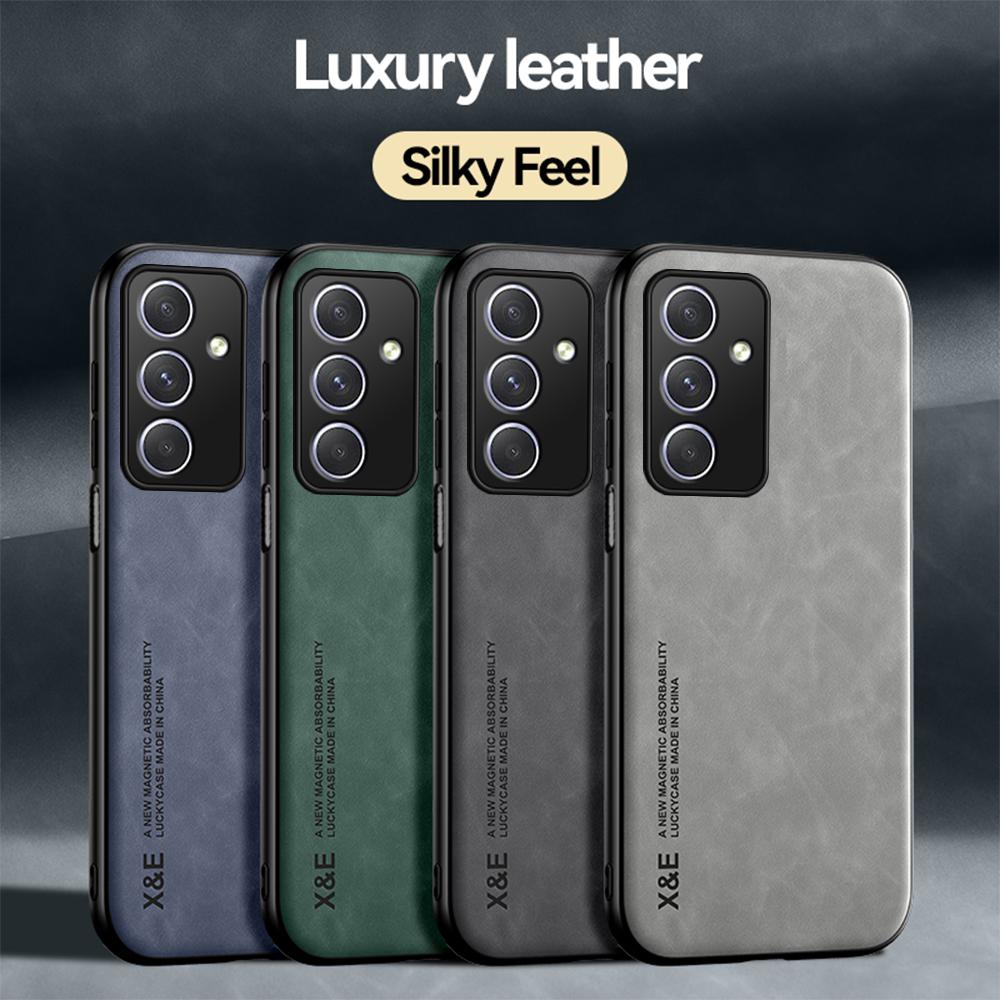 Magnetic Sheepskin Leather Case For Samsung Galaxy A34 A54 A14 A 54 34 14 5G SamsungA54 Cover Back Protection Phone Shell Fundas