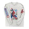 Small Planet Marvel Sleeve Print Long Sleeve T-Shirt, Spider-Man/HERO, XL, Ash
