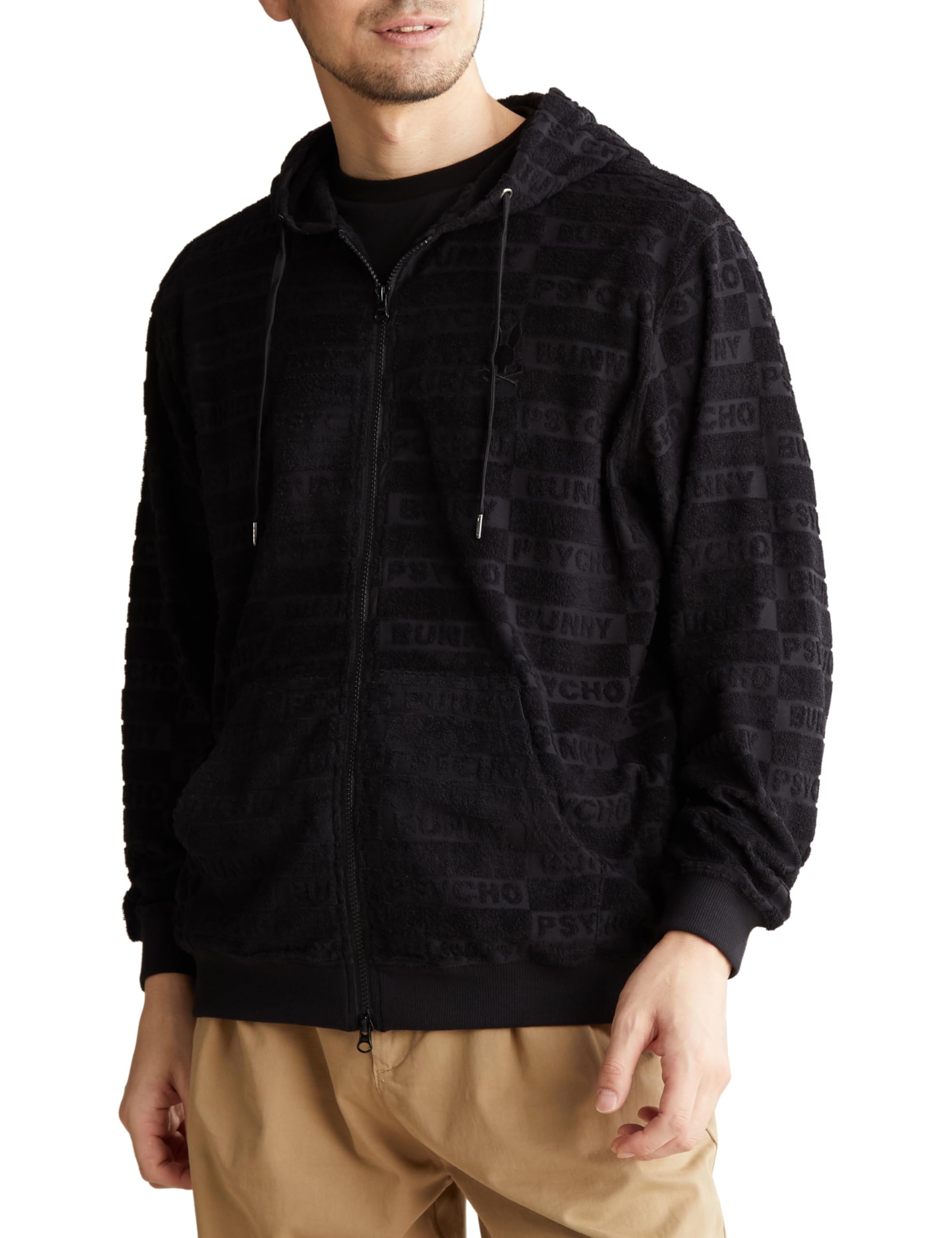 

Block Jacquard Setup Pile Zip Parka 141258PB530990XL [Psycho Bunny] Men s