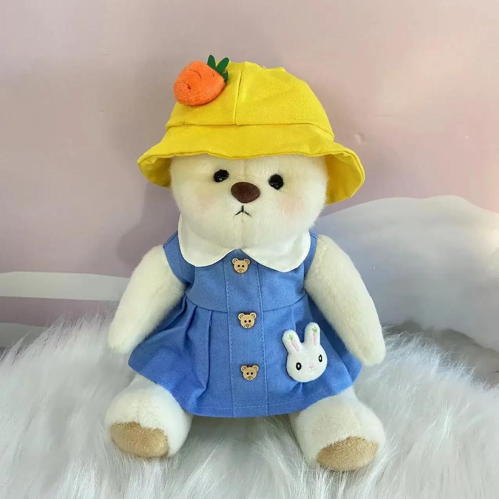 New Little Bear Plush Doll Clothes Toys for Changing Clothes Kawaii Children's Stuffed Dolls Room Decoration Gifts for Girls