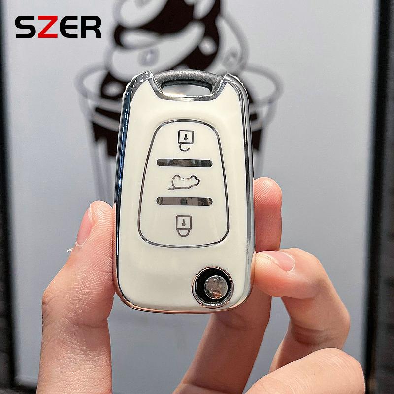 Mode TPU Auto Klappschlüssel Etui Hülle Fob Für Hyundai I20 I30 Elantra Azera Veracruz Veloster Kia Rio K7 K5 Sportage Sorento