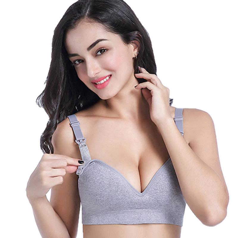 Wire-Free Maternity Nursing Bra: Thin Cup, Front-Opening, One-Piece Design for Pregnancy & Breastfeeding